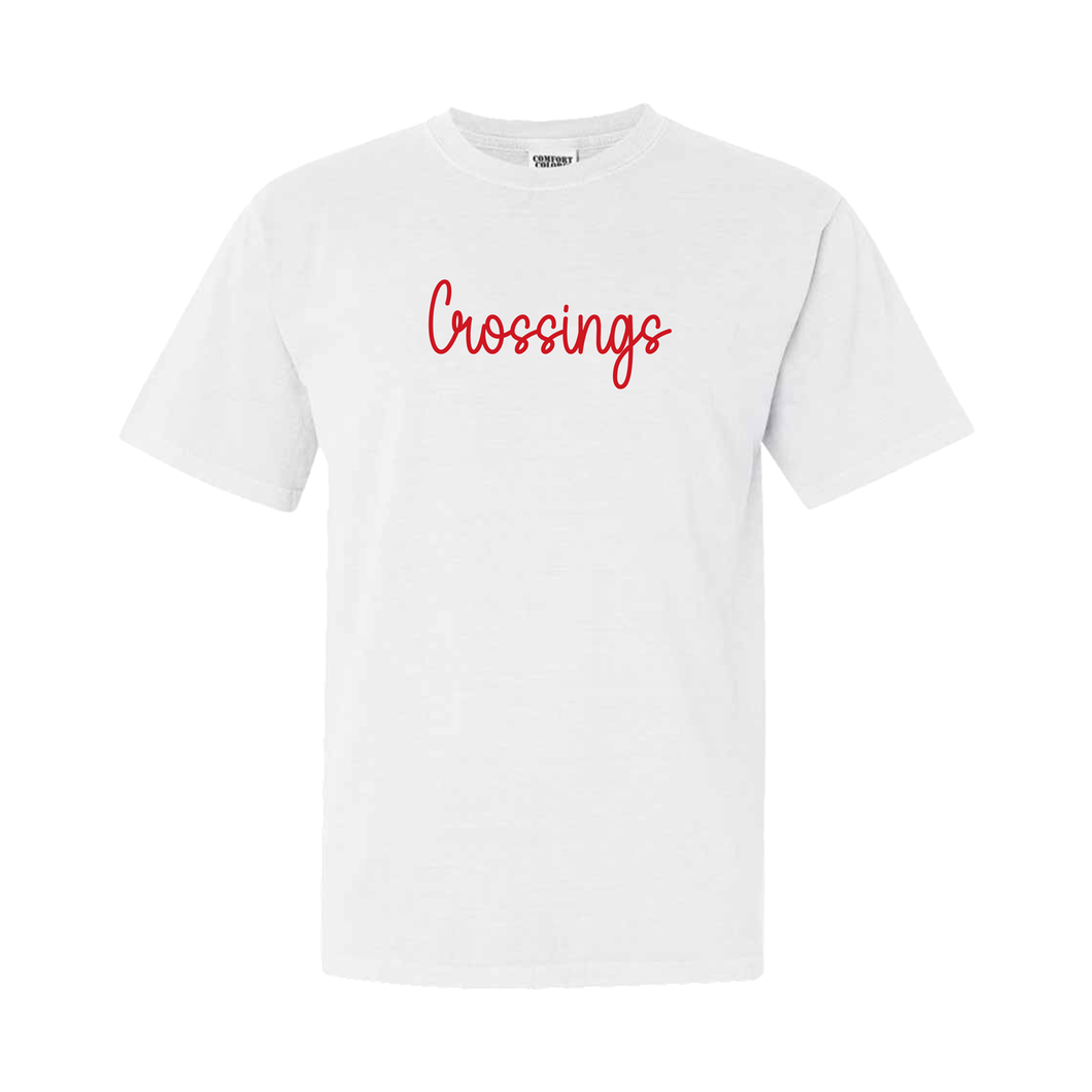 Crossings Puff Embroidery Cotton T-Shirt