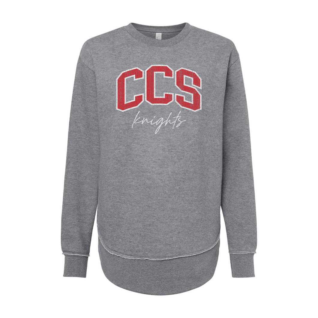 CCS Knights Script Adult Crewneck Fleece Sweatshirt