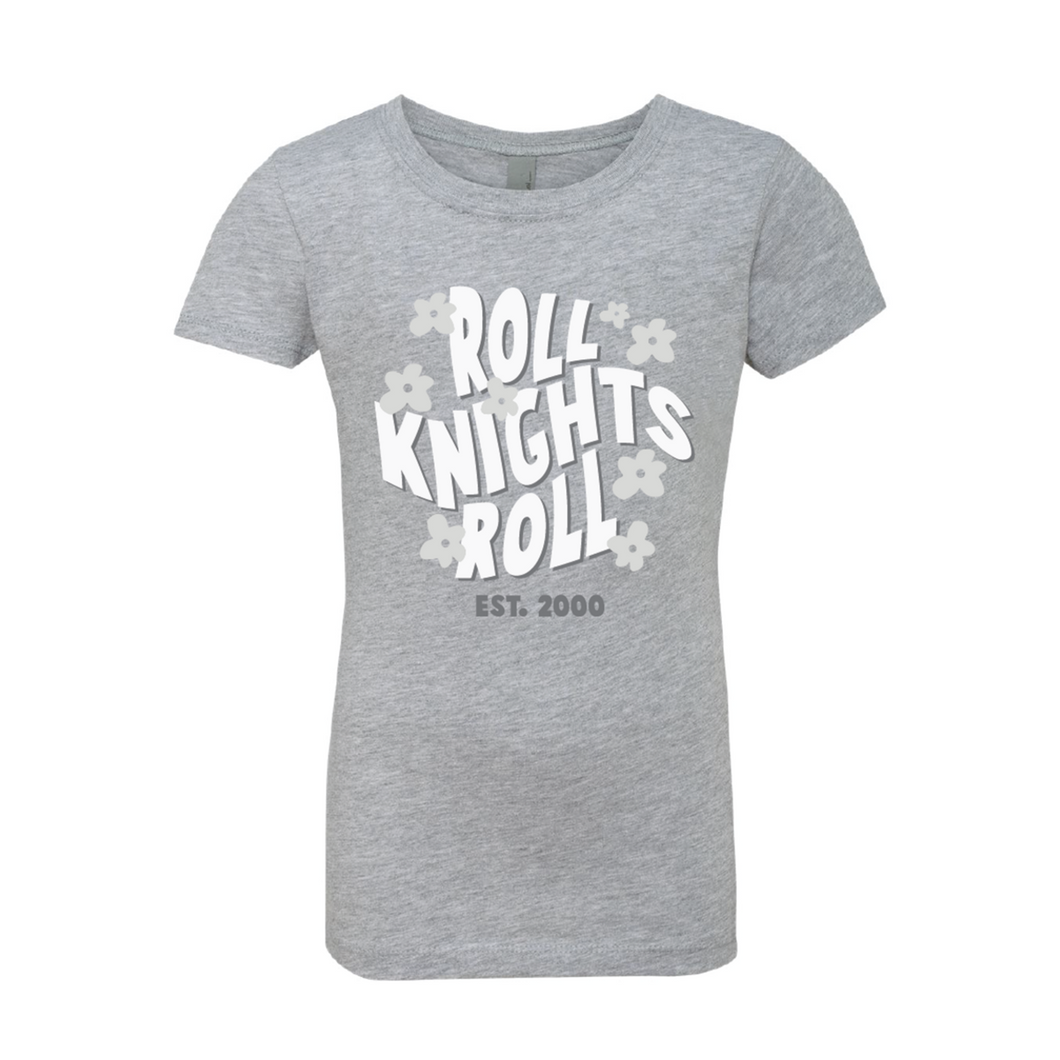 Roll Knights Roll Flower Cotton T-shirt